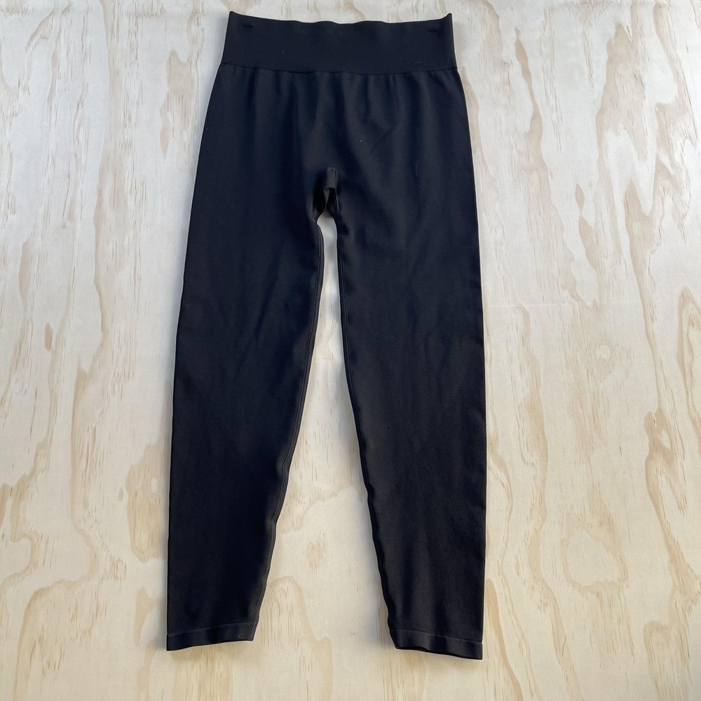 PINK Victoria's Secret Seamless Leggings Womens Large Black High Rise Yoga
